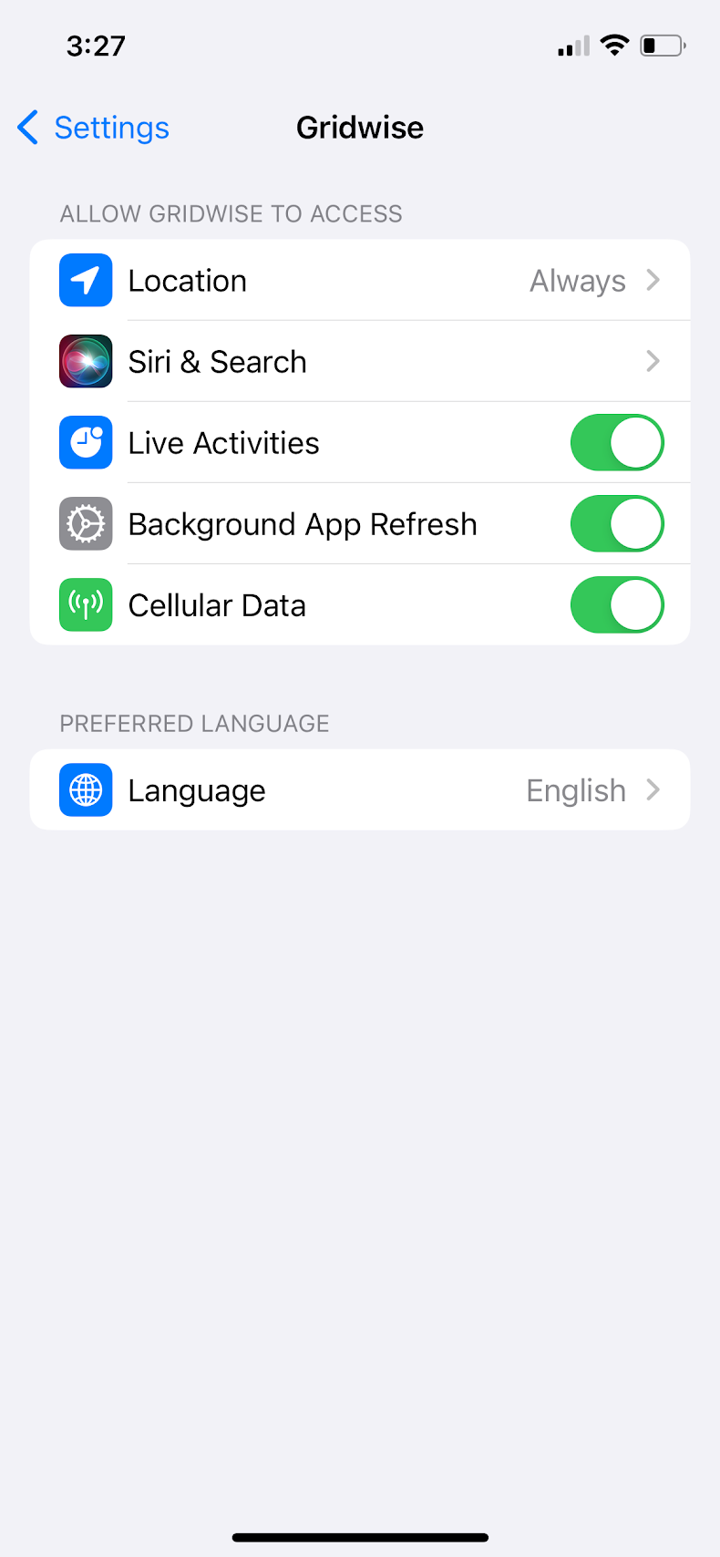 Configuración de idioma en iOS – paso 1